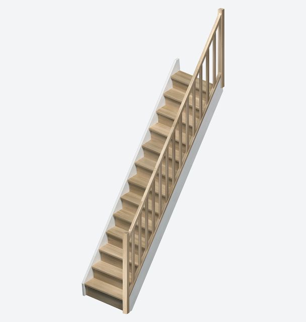 Wooden staircase HELSINKI White