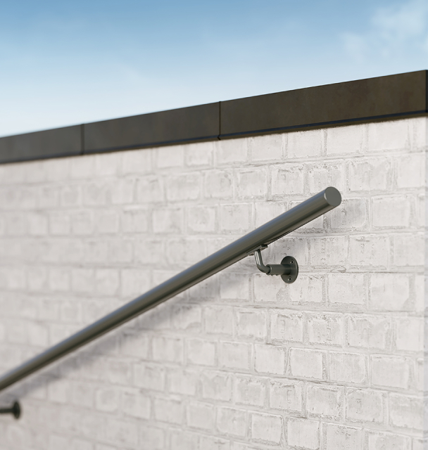 NEW RONDO -  Endcapsfor handrail – Aluminium RAL 7016