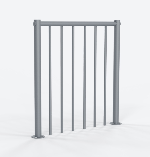 Landing banister metal for spiral stairs Grey, RAL 9006