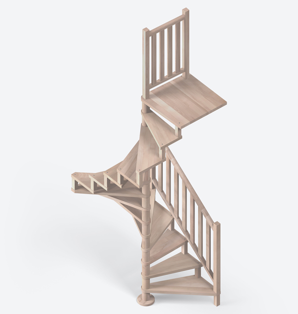 Staircase SQUARE LUXE - beech