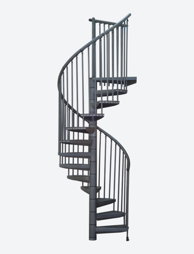 Spiral staircase DELTA Grey metallic