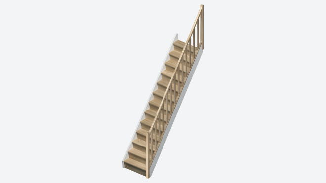 Wooden staircase HELSINKI White