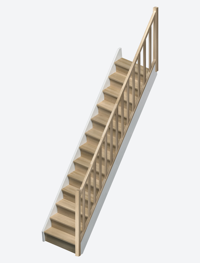 Wooden staircase HELSINKI White