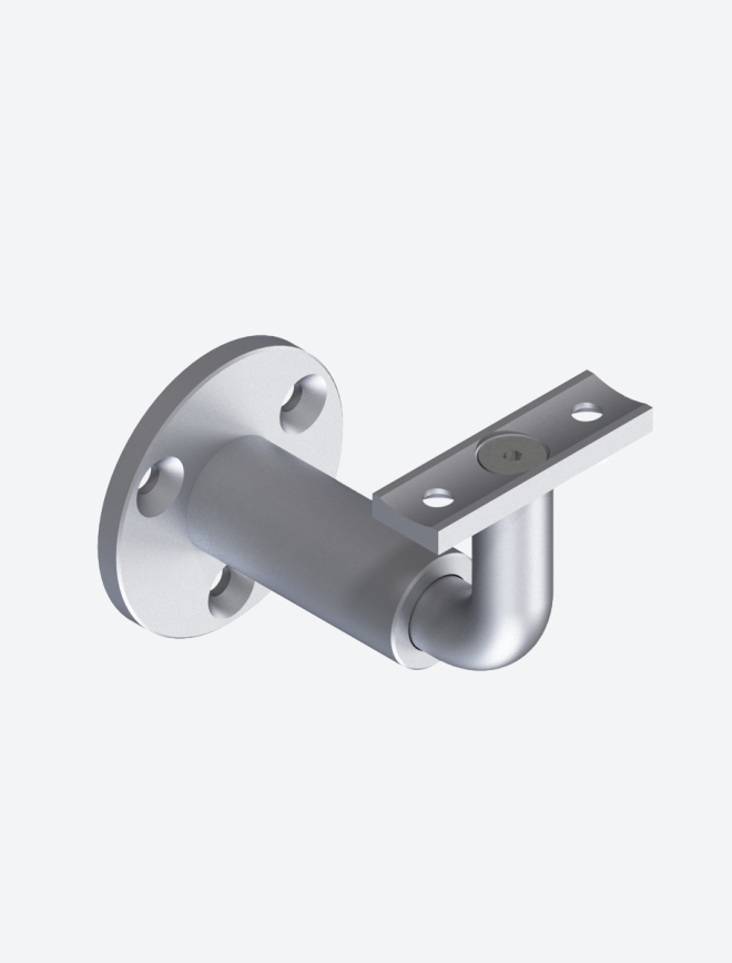 Wall bracket for handrail NEW RONDO – Silver anodized aluminium