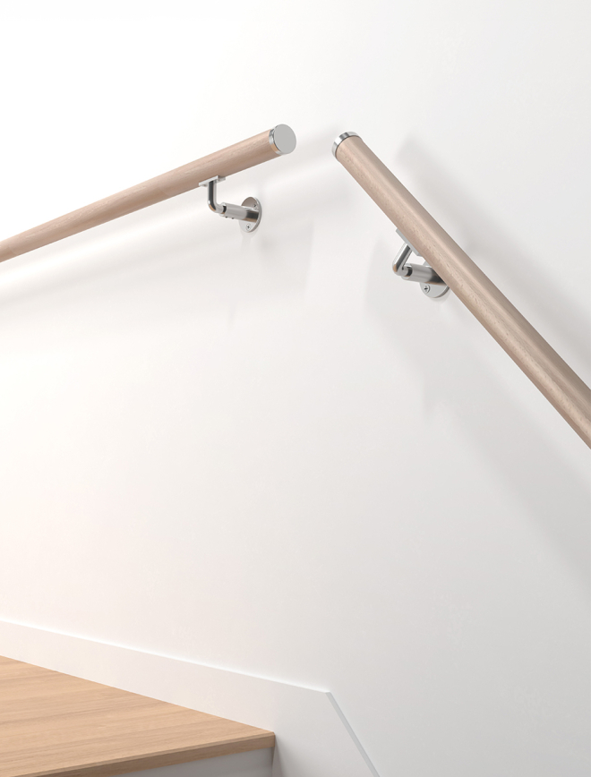 Handrail kit beech R14 & R34 | NEW RONDO brackets 