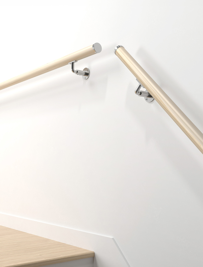Handrail kit spruce R16 & R36 | NEW RONDO brackets 