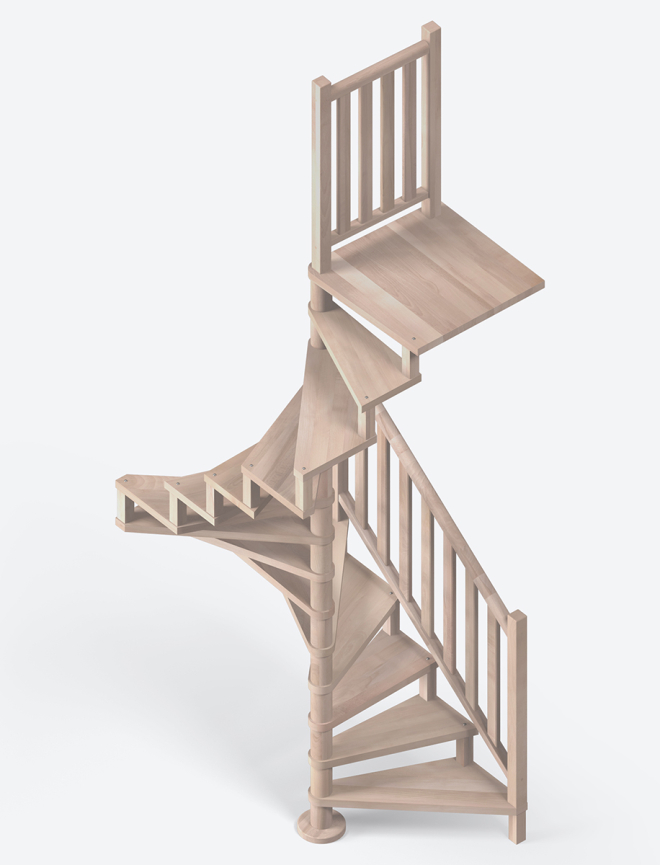 Staircase SQUARE LUXE - beech