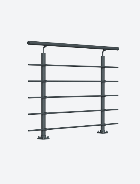 Balustrade kit NEW RONDO RAL 7016 Anthracite, RAL 7016