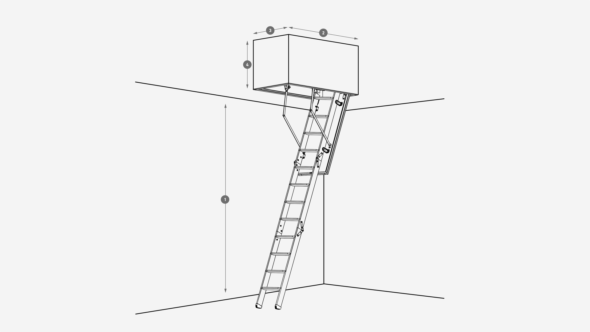 Loft ladder clickFIX® 76G - Made to measure