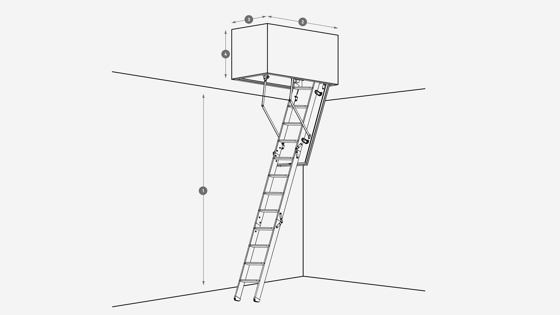 Loft ladder clickFIX® comfort - Made to measure