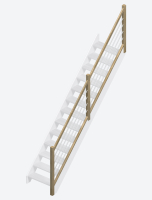 Handrail banister HELSINKI Oak & Alu