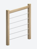 Landing banister HELSINKI oak & alu