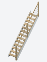 Wooden staircase HELSINKI White