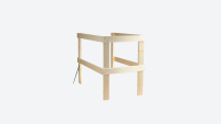 Wood balustrade for loft ladders