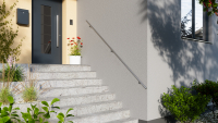 Wall handrail kit NEW RONDO – SILVER ANODIZED ALU