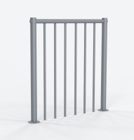 Landing banister metal for spiral stairs Grey, RAL 9006