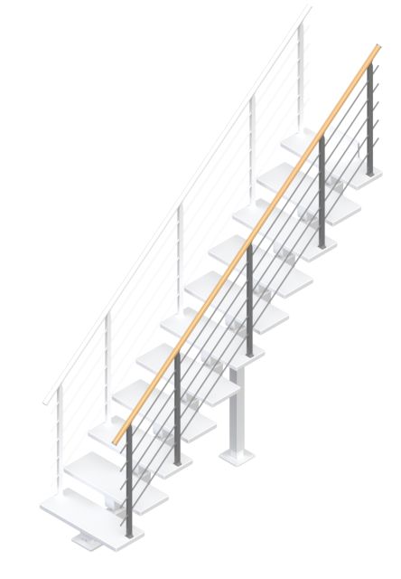 Handrail banister DUBAI Design straight flight