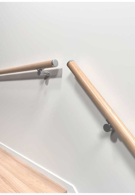 Handrail RONDO+ beech R14 & R34 | Adjustable brackets R8