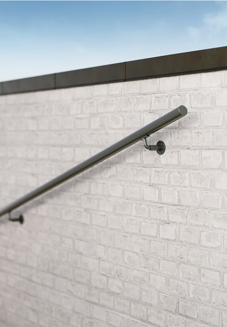 Wall handrail kit NEW RONDO RAL 7016 - ALU  RAL 7016 MAT TEXTURED